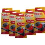 Kodak Funsaver Flash Single Use 35mm Camera  (asa 800), 5 Pack